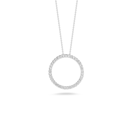 TINY TREASURES MEDIUM DIAMOND CIRCLE NECKLACE