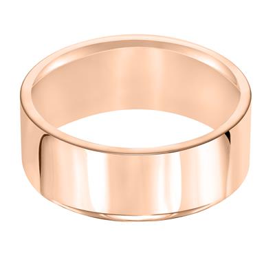 Flat Standard Fit Wedding Band - 8mm
