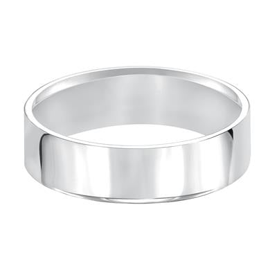Flat Standard Fit Wedding Band - 6mm