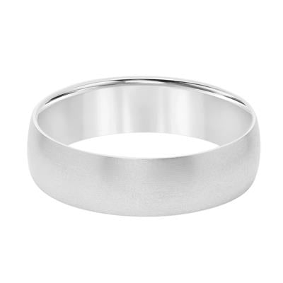 Ultra Low Dome Satin Comfort Fit Wedding Band - 6mm