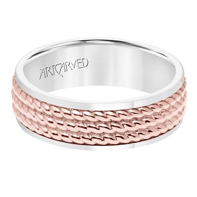 Triple Rope Inlay Wedding Band