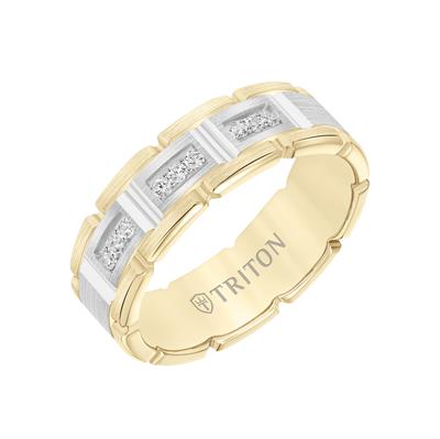 Diamond Link Style Wedding Band
