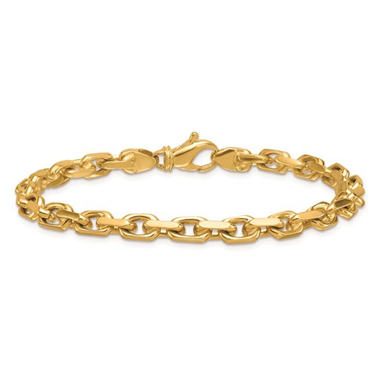 Bold 5.40mm Flat Edge Heavy Cable Link Bracelet - Length Options