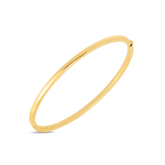 DESIGNER GOLD OVAL BANGLE - COLOR OPTIONIS