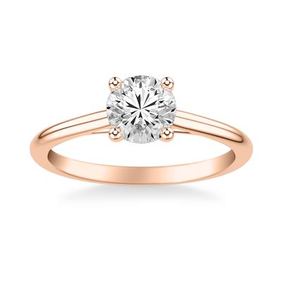 Jackson Jewelers 14K Low-Shoulder Classic 4-Prong Solitaire Engagement Ring - Color Options