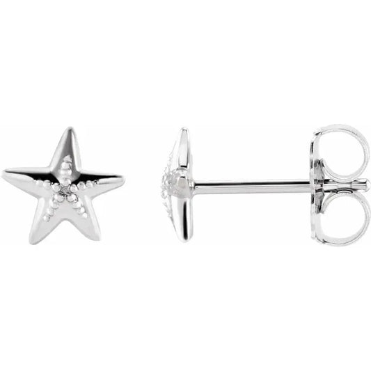 Starfish Earrings - Platinum