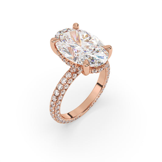 PAVE BAND DIAMOND ENGAGEMENT RING