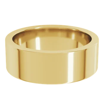 Wide & Bold 7mm Flat Fit Ring - Size 6