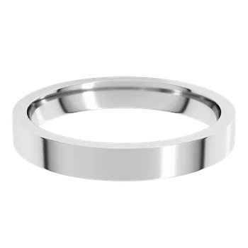 Flat Stackable Plain Band - 3mm