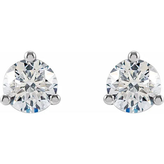 Diamond Stud Earrings - .72ct Natural