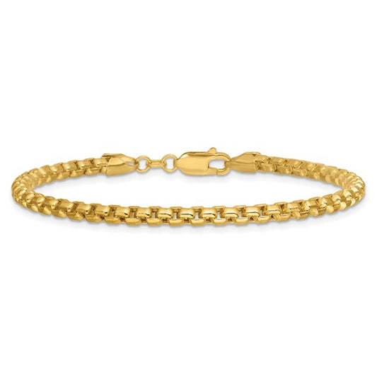 Round Box Link Chain Bracelet - Length Options