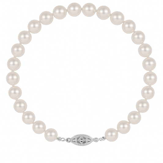 White Cultured Freshwater Pearl Bracelet - 5.50mm