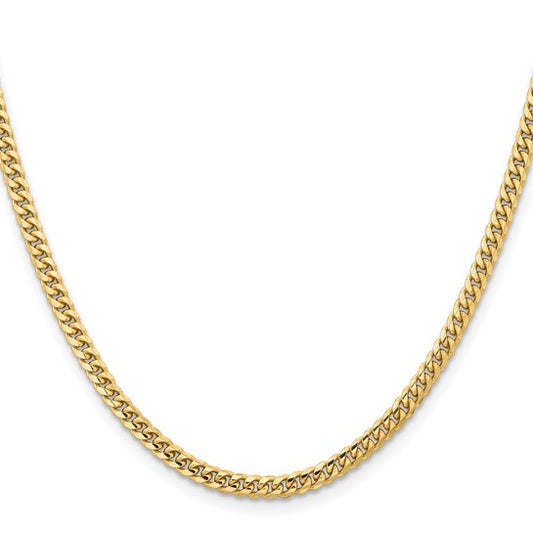 Miami Cuban Chain in 14k Yellow Gold - 3.50mm Width - Length 22"