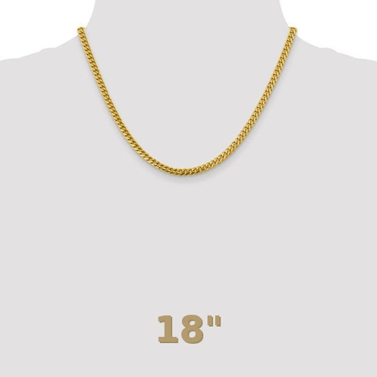 14K Yellow Gold Solid Miami Cuban Link Chain - 5mm - Available in Multiple Lengths