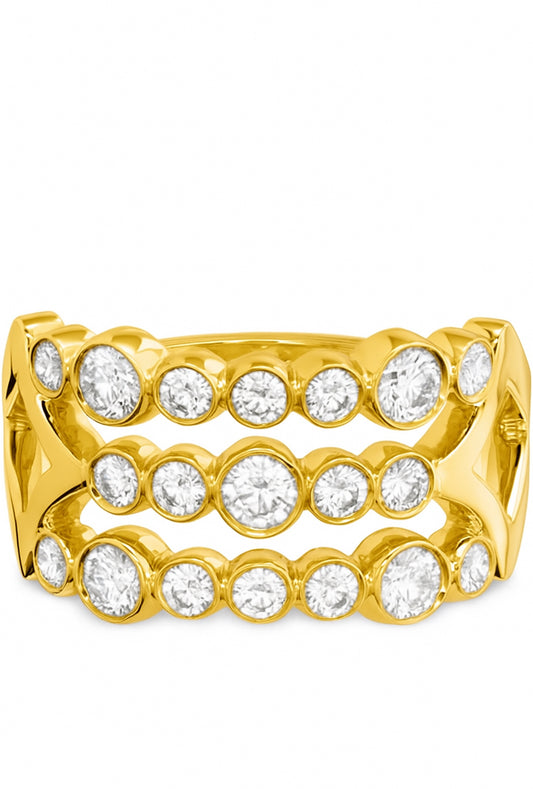 COPLEY BEZEL RIGHT HAND RING - YELLOW GOLD