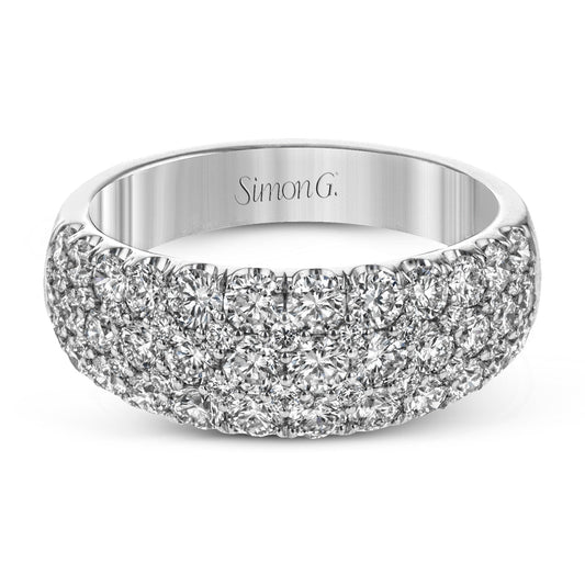 Wide Platinum Diamond Pave Anniversary Ring - 2.00ct