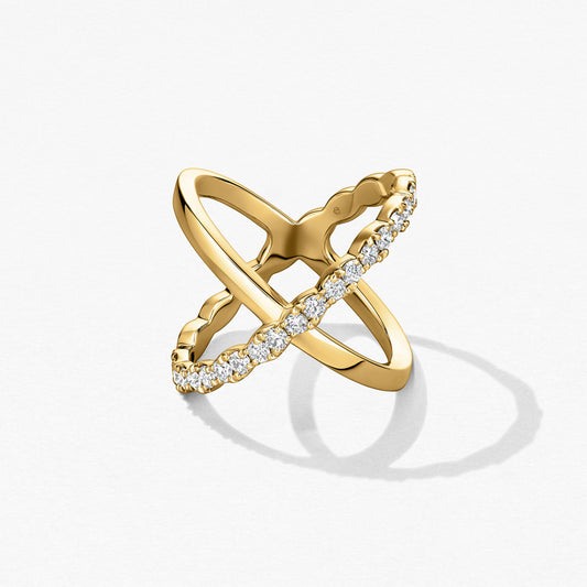 Lorelei Criss Cross Ring - Gold Options
