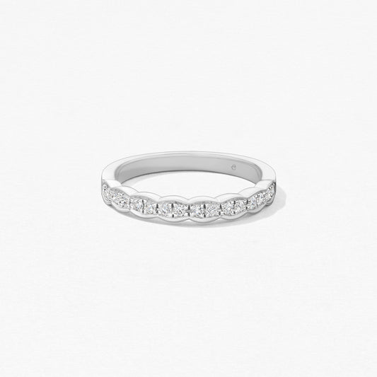 Lorelei Floral Diamond Band -Platinium