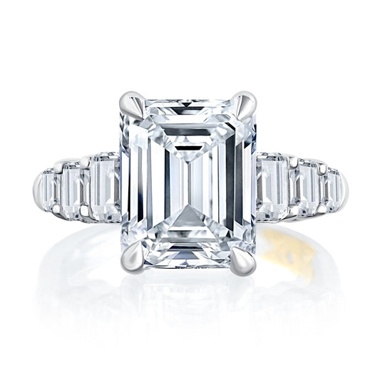 Emerald Cut Diamond Engagement Ring - 3.00ct