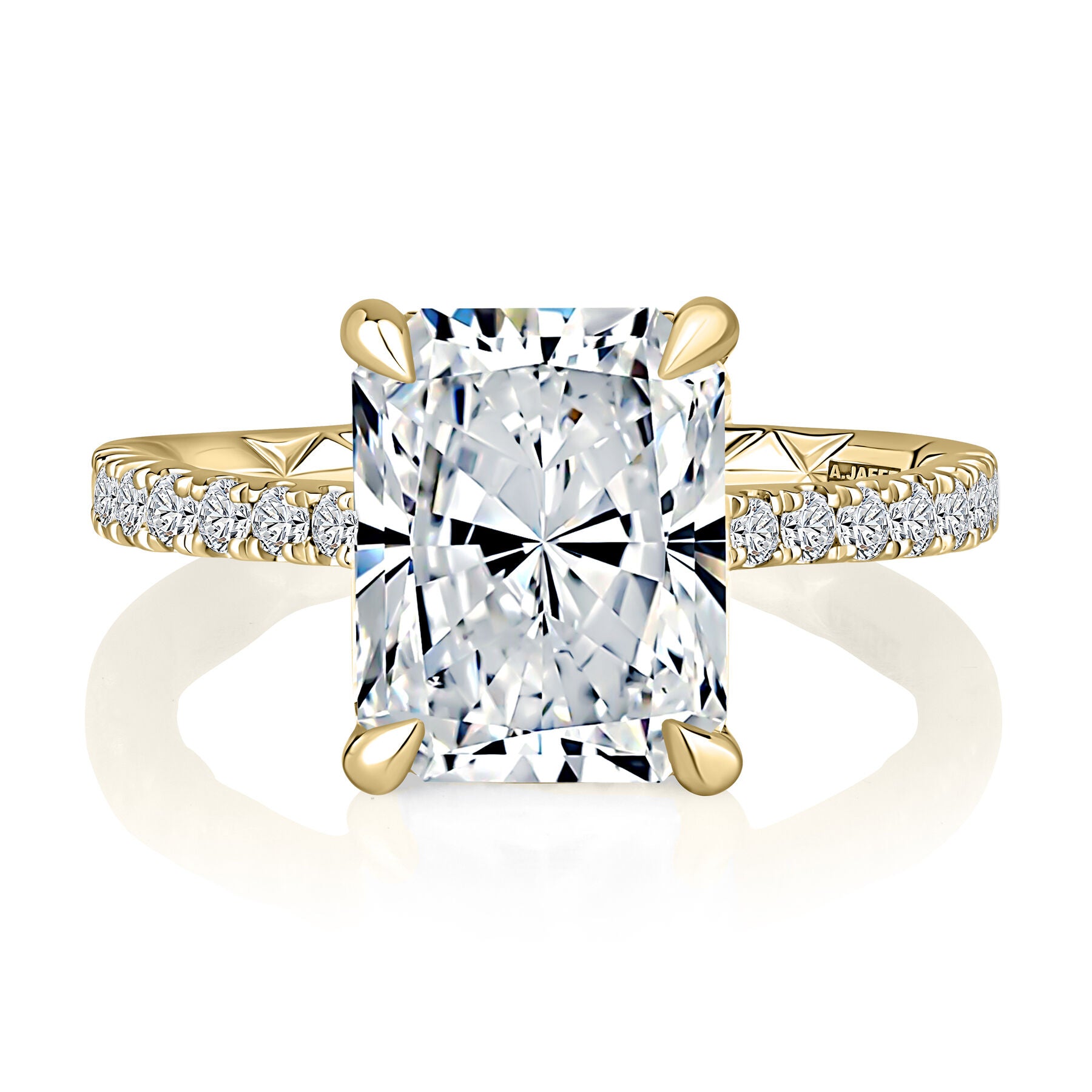 Radiant cut Engagement Ring with Hidden Halo – Jackson Jewelers
