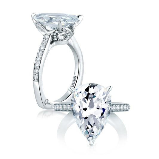 Pear Cut Classic Diamond Engagement Ring