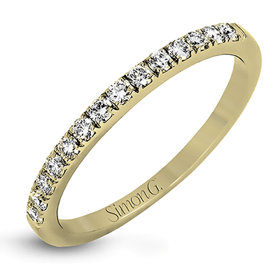 Thin Half Way Diamond Stackable Band - Gold Options