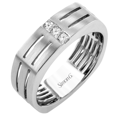 Contemporary Diamond Ring with Square Fit – Platinum 7.00mm
