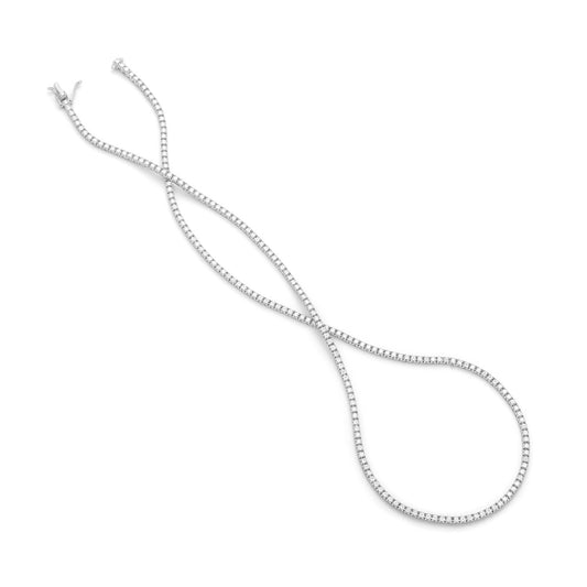 Eternity Straight Line Tennis Necklace 18" - 3.00ct - Color Options