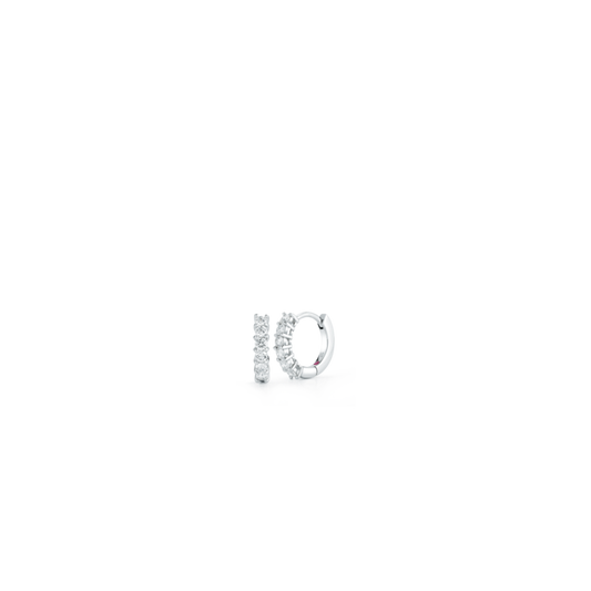 HUGGY DIAMOND HOOP EARRINGS - 15MM