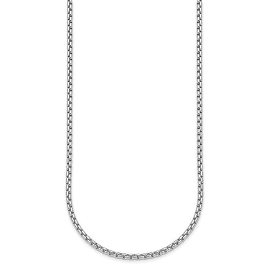 Sterling Silver Round Box Chain Necklace | 2.70mm | Available in Multiple Lengths