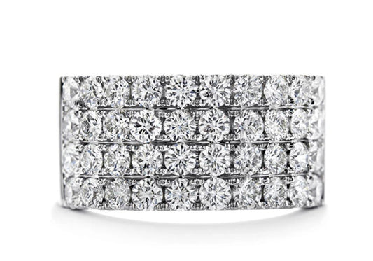 Truly Classic Four-Row Band - White Gold