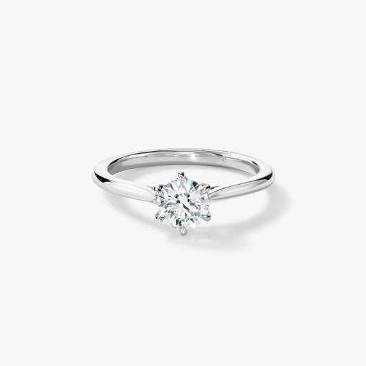 Camilla 6 Prong Engagement Ring - Platinum