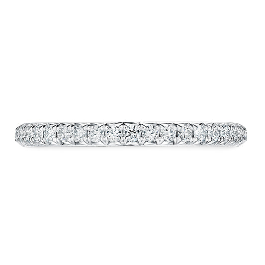 VELA FRENCH CUT PAVE BAND - SMALL - PLATINUM