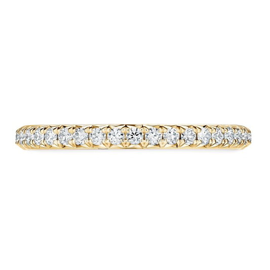 VELA FRENCH CUT PAVE BAND - SMALL - GOLD OPTIONS