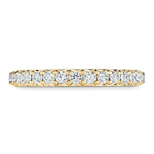 VELA FRENCH CUT PAVE BAND - MEDIUM - GOLD OPTIONS