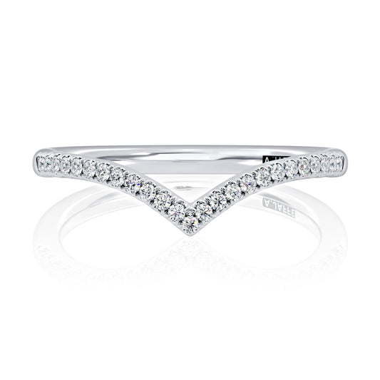 Chevron Thin Diamond Ring