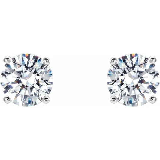 Lab Created Diamond Stud Earrings - 4.18ct