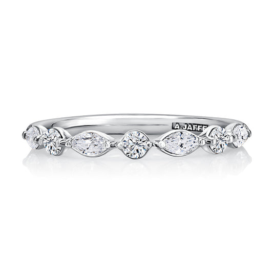 Bubble Diamond Stacker Band Set with Marquise & Rounds - Small