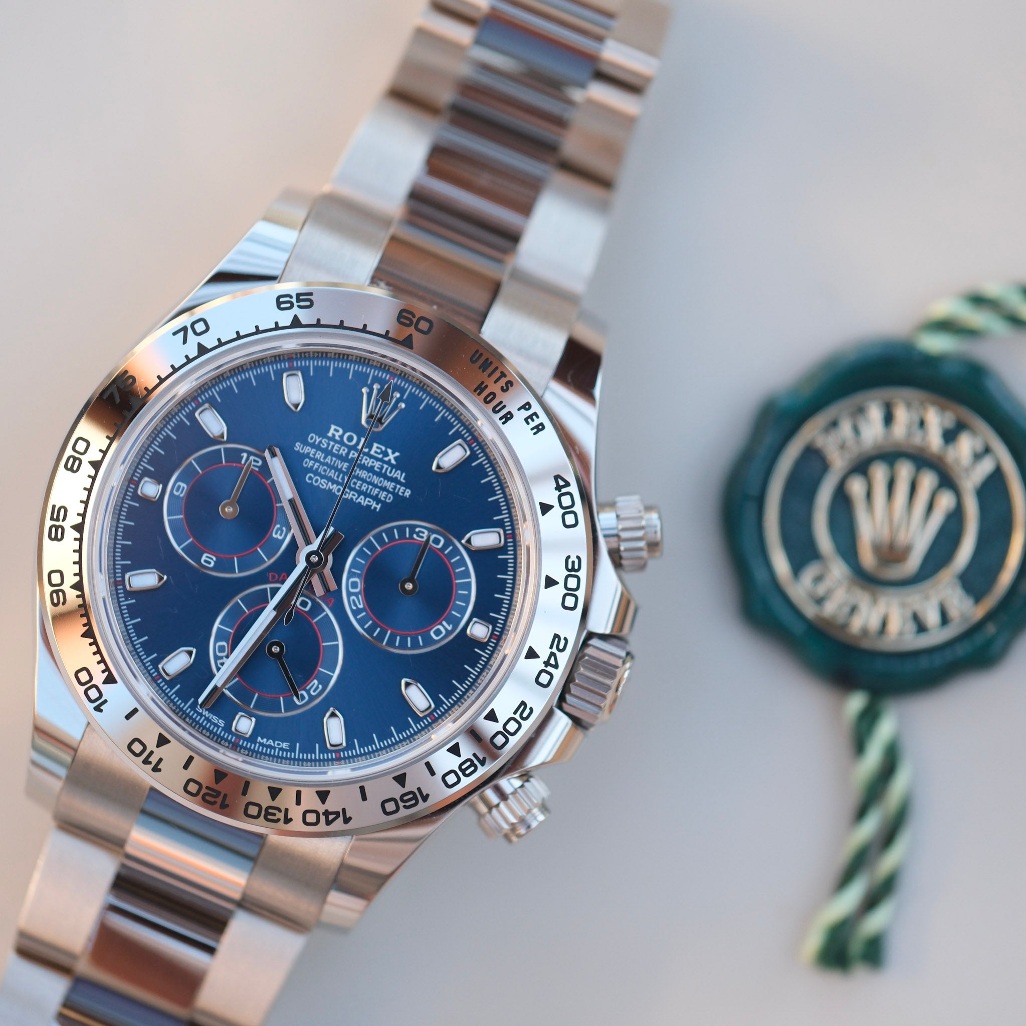 マリン Rolex Cosmograph Daytona #116509 – 18k White Gold with