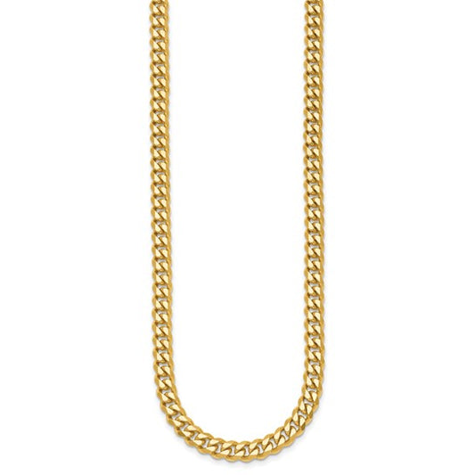 Miami Cuban Chain in 14k Yellow Gold - 4.70mm Width - Length 18"