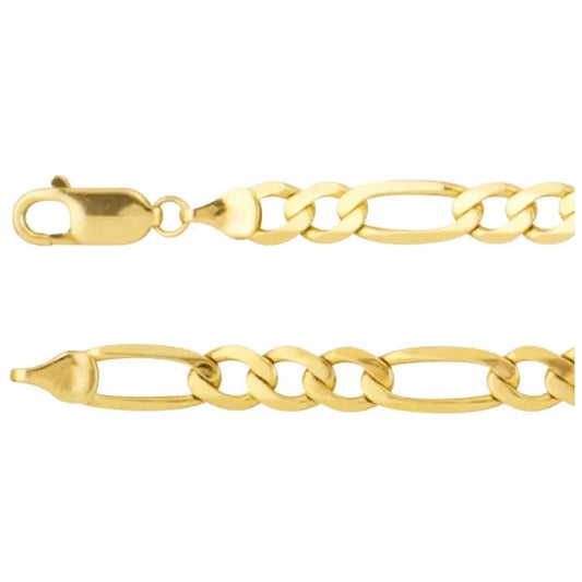 Classic 5.50mm Figaro Bracelet - 8" - Yellow Gold