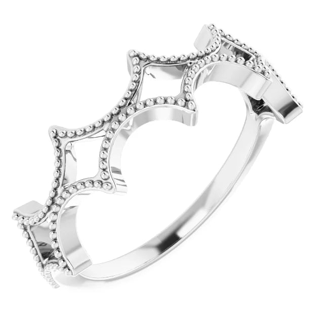 Platinum Stackable Geometric Ring – Jackson Jewelers