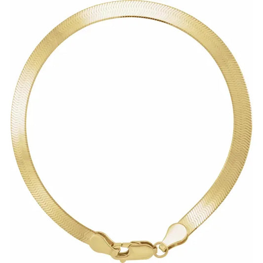 Flexible Wide Herringbone Bracelet - 7"