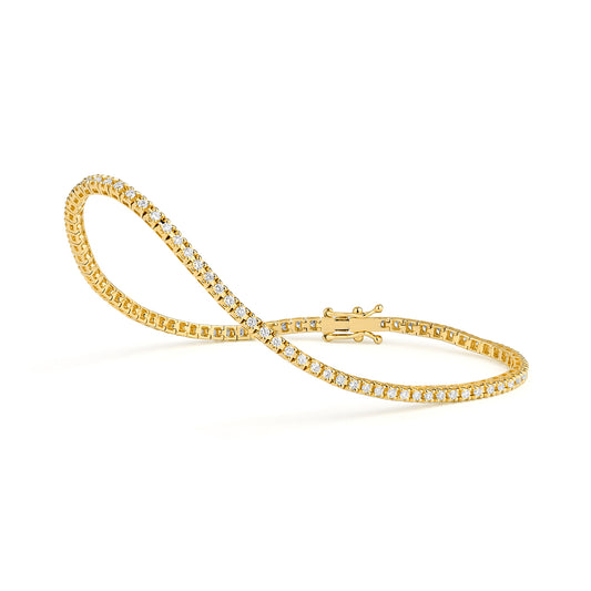 1.00ct Classic Diamond Stackable Tennis Bracelet - Yellow Gold