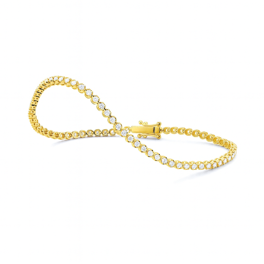 1.50ct Riviera Diamond Tennis Bracelet in Yellow Gold