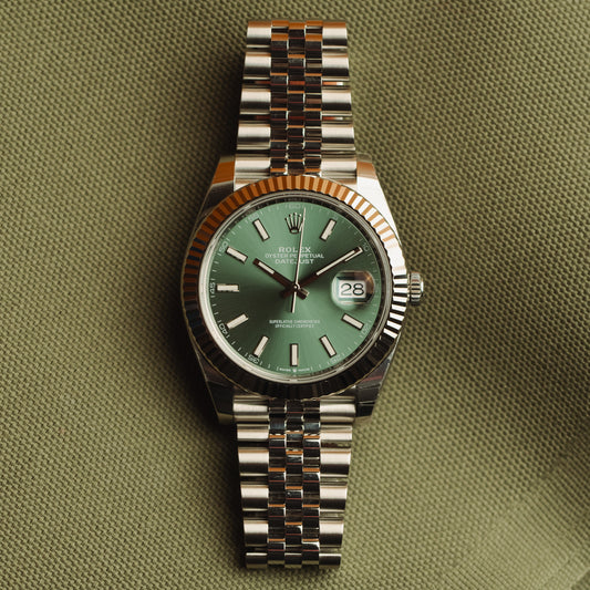 Rolex Datejust 41mm- Olive Green Dial - Jubilee & Oyster Bracelets - SOLD