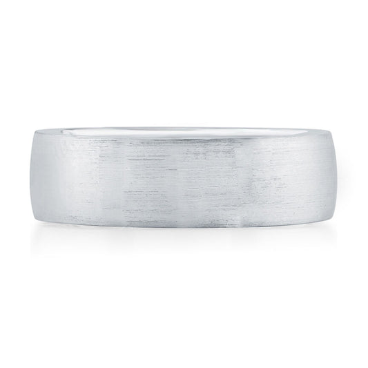 A.Jaffe Classic Men’s Wedding Band with Satin Top - 7mm - Color Options