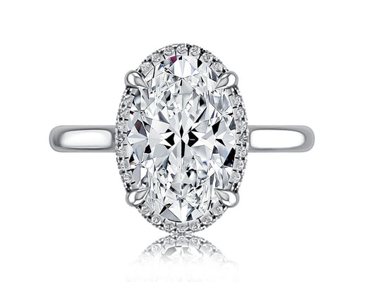 Oval Cut Double Halo Engagement Ring