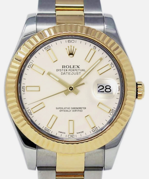 Rolex Datejust 41mm Steel & Gold with Ivory Dial