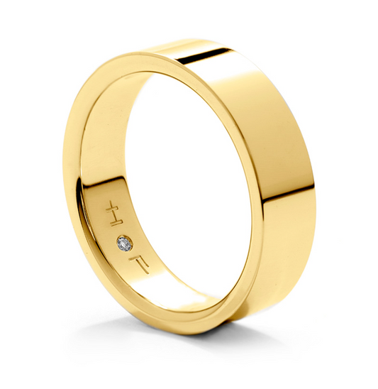 Flat 6mm Cigar Band - Finger Size 6.5